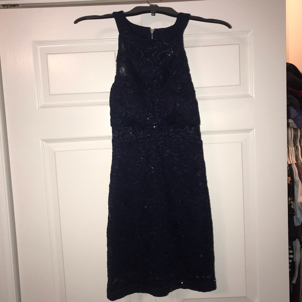 Navy Blue Formal Dress - Picture 2 of 4